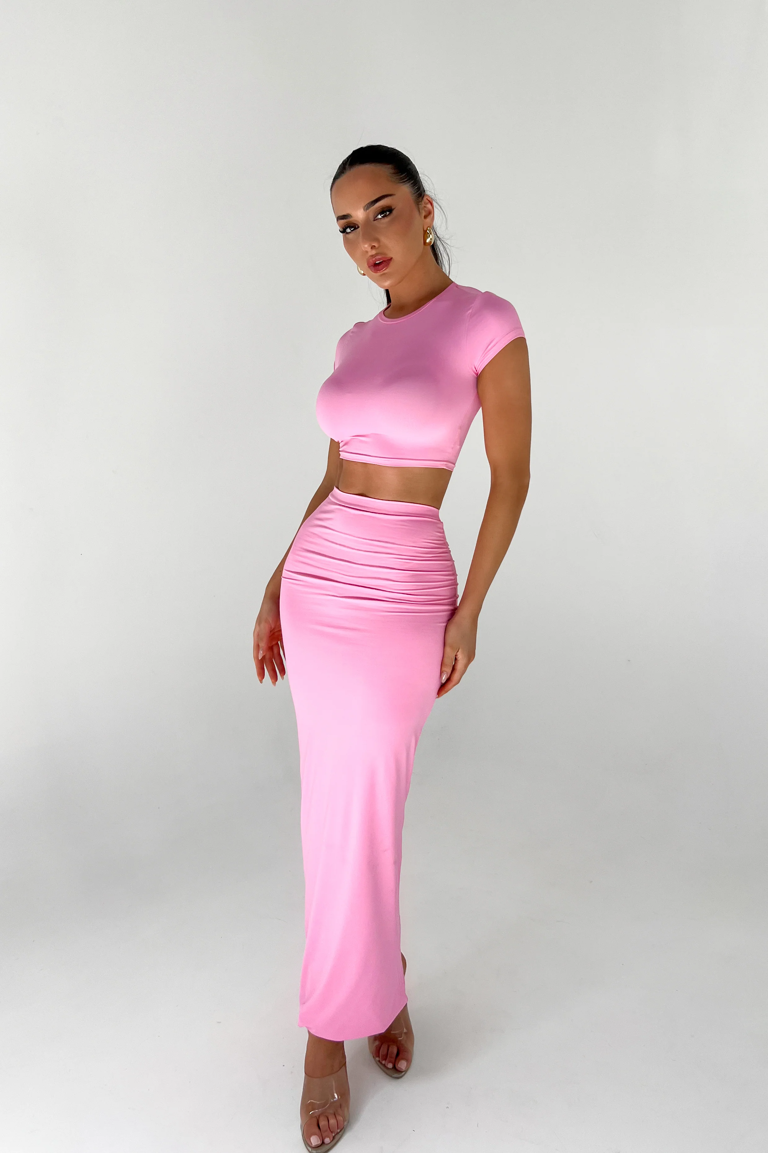 Elegant Pink Two-Piece Set