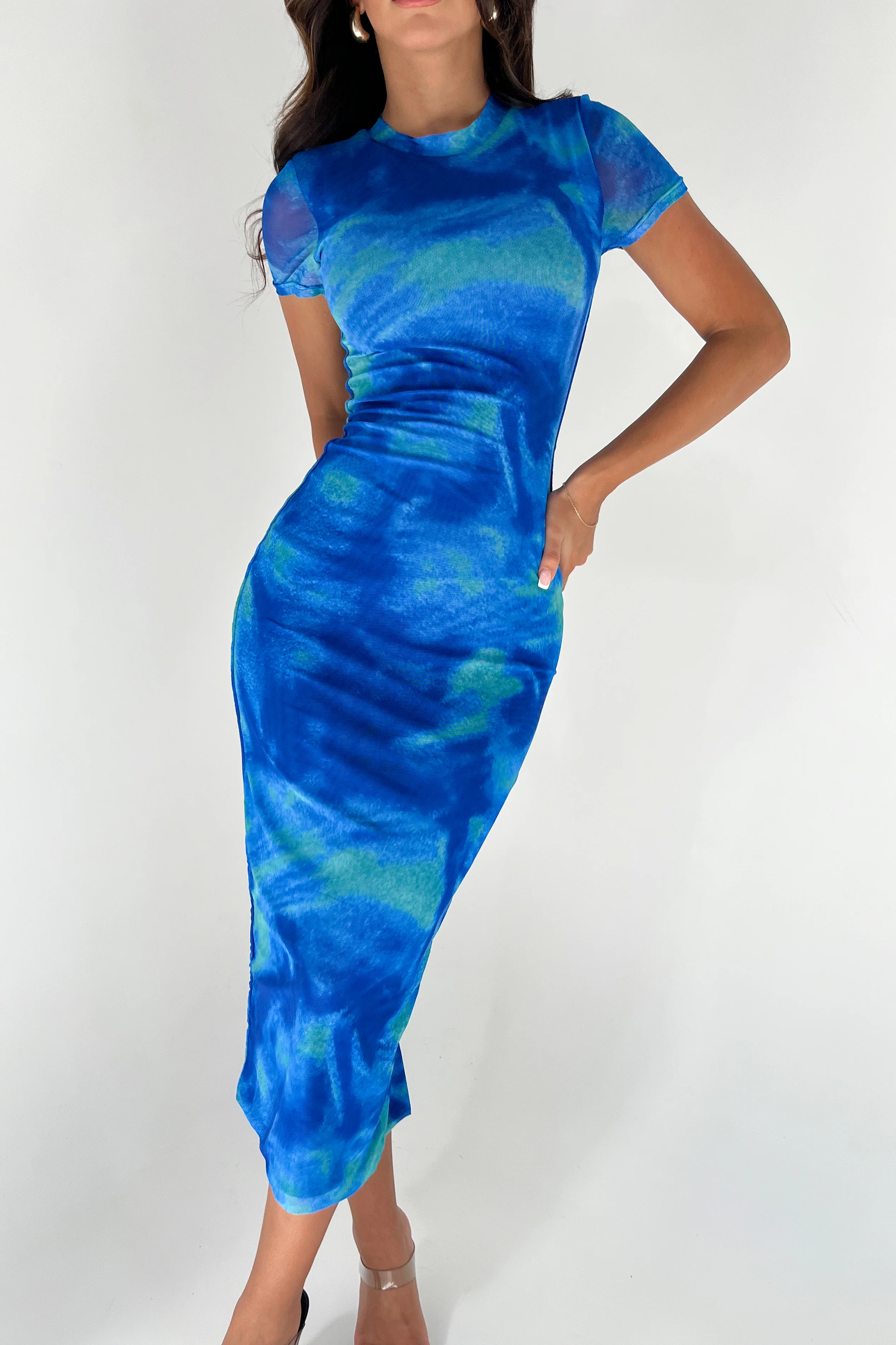 Elegant Oceanic Midi Dress