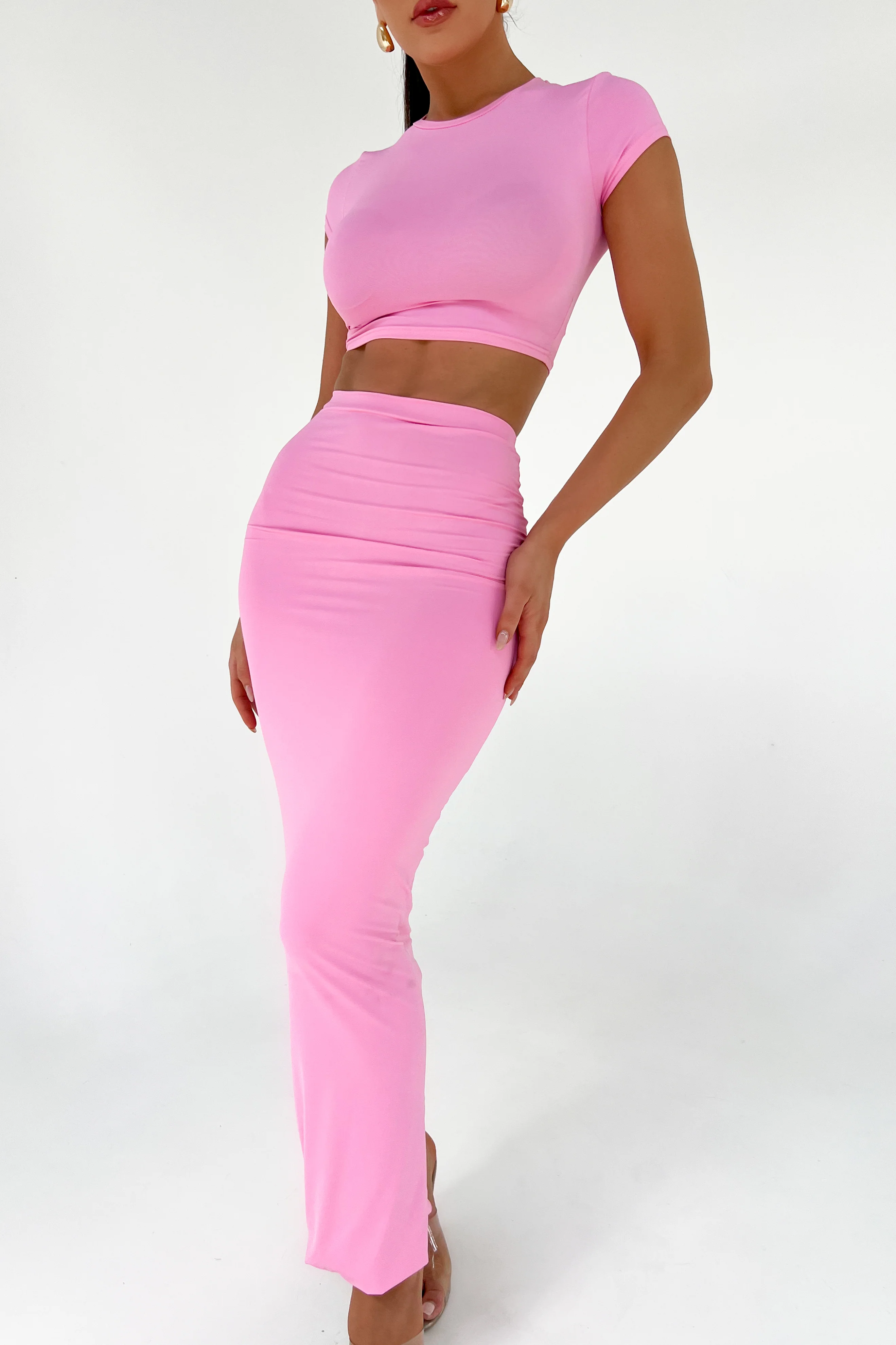 Elegant Pink Two-Piece Set