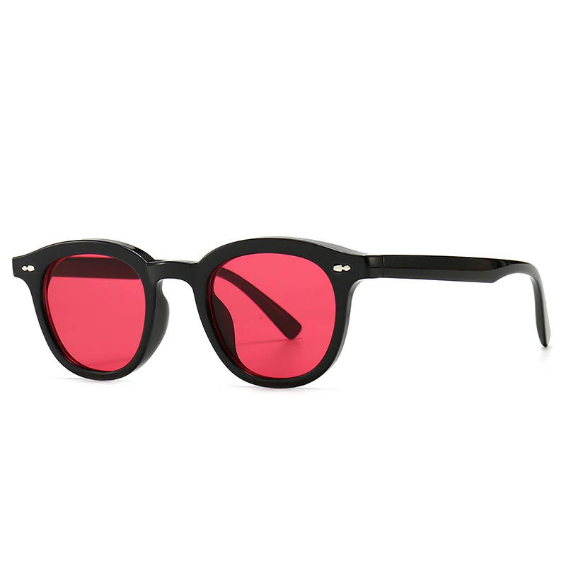 Classic Black Frame Red Tinted Sunglasses