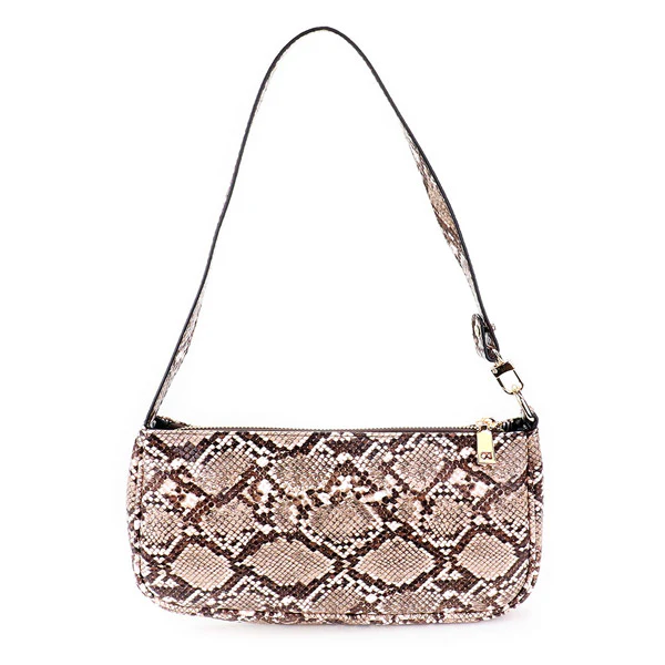 Stylish Python-Patterned Shoulder Bag